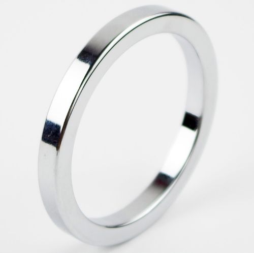 Metal Aluminium 5mm Cock Ring 45mm Silver