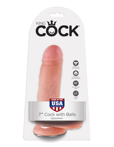 Pipedream Dildo 7" KING COCK With Balls