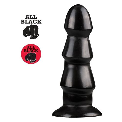 ALL BLACK AB40 6.5" RIDGES Butt Plug
