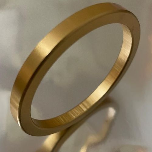 Metal Aluminium 5mm Cock Ring 45mm Gold