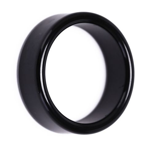 Alloy Metallic Cock Ring Height 15mm Ø40mm Black