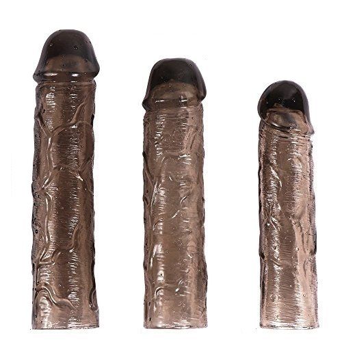 Pack of 3 Cock Extender Penis Sleeves Smoke