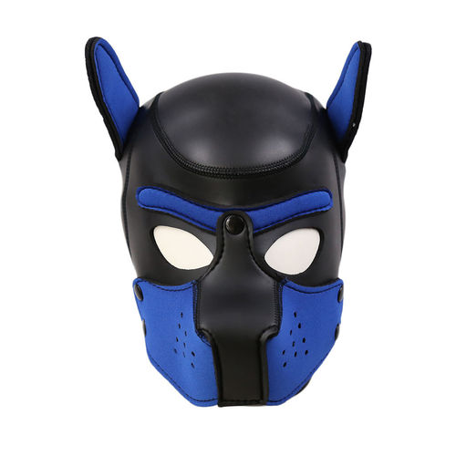 NEOPRENE Two-Toned Dog PUPPY Mask Blue