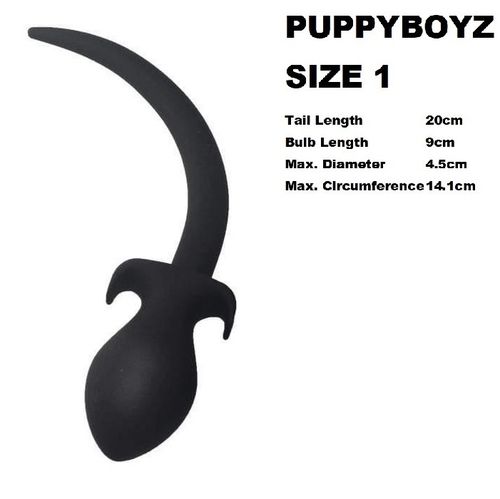 PUPPY BOYZ Silicone Dog Tail Butt Plug Size 1