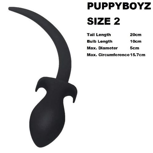 PUPPY BOYZ Silicone Dog Tail Butt Plug Size 2
