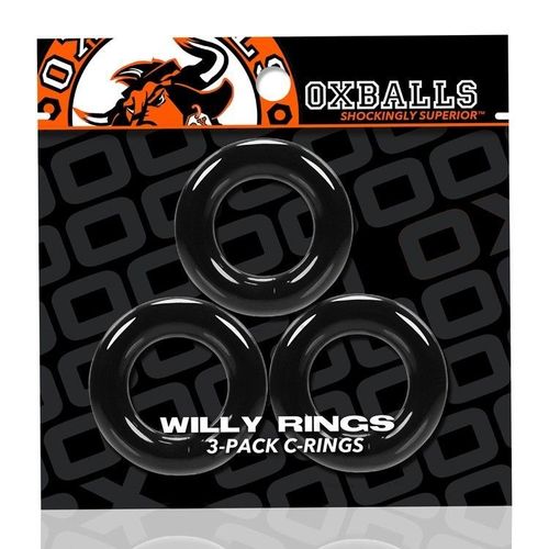 Oxballs WILLY RINGS 3 Pack Cock Rings Black