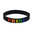 LGBTQ PRIDE Rainbow Black Silicone Wristband