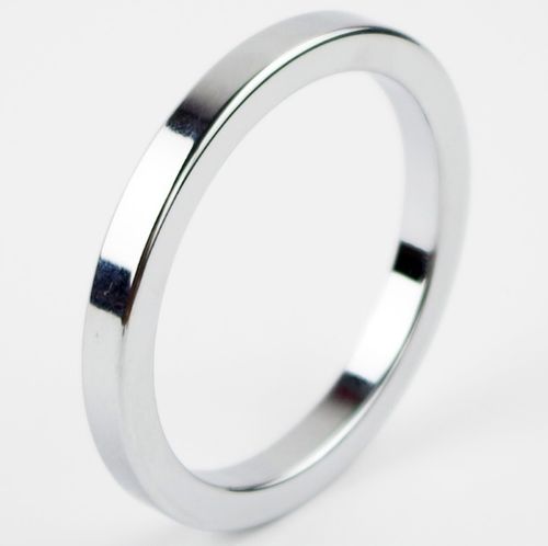 Metal Aluminium 5mm Cock Ring 40mm Silver
