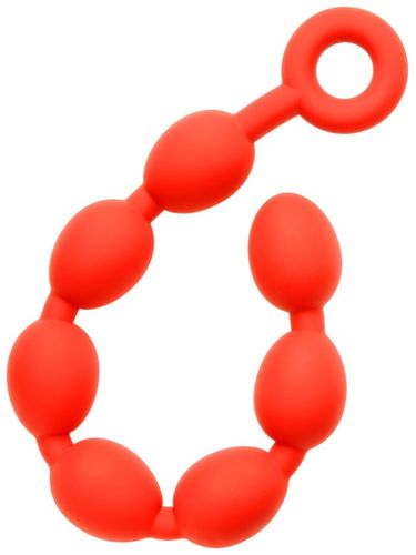 STRETCH RED EGGS Silicone Anal Beads Size A